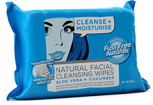 Fuss Free Face Wipes Cleanse & Moisturise