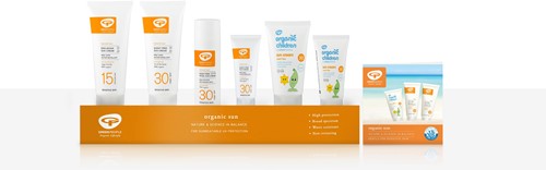 Green People Suncare Display + 20 leaflets