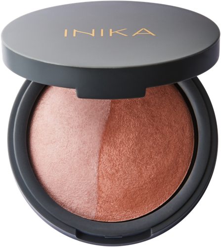 INIKA Organic Baked Blush Duo - Pink Tickle