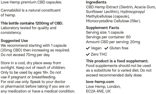 Love Hemp 1200mg CBD Capsules -3