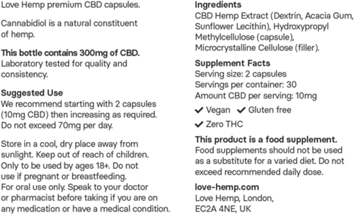 Love Hemp 600mg CBD Capsules -3