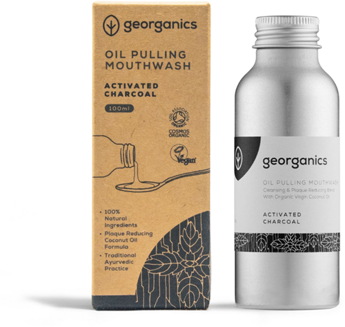 Georganics Oilpulling Mondwater - Actieve Kool