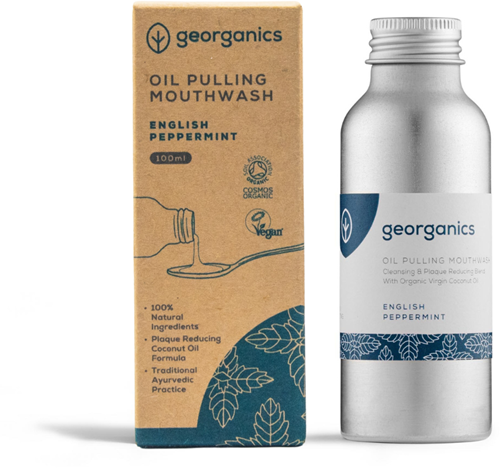 Georganics Oilpulling Mondwater - Engelse Pepermunt
